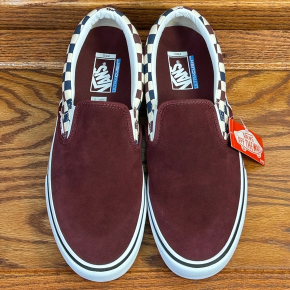 Vans Slip On Pro Multi Checker Port Royale Shoes - Picture 4 of 9